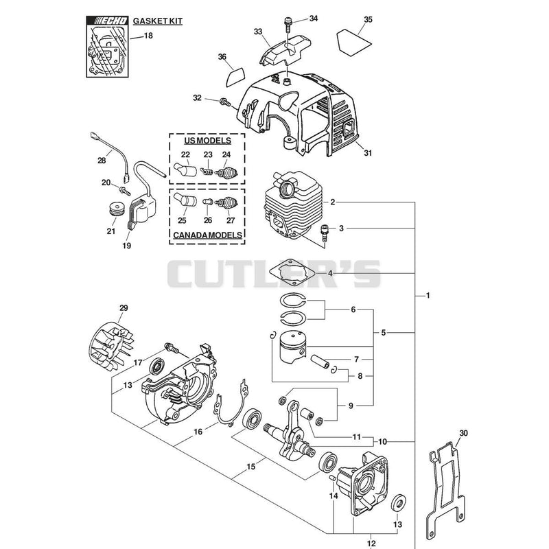 ENGINE, SHORT BLOCK, IGNITION, CYLINDER COVER