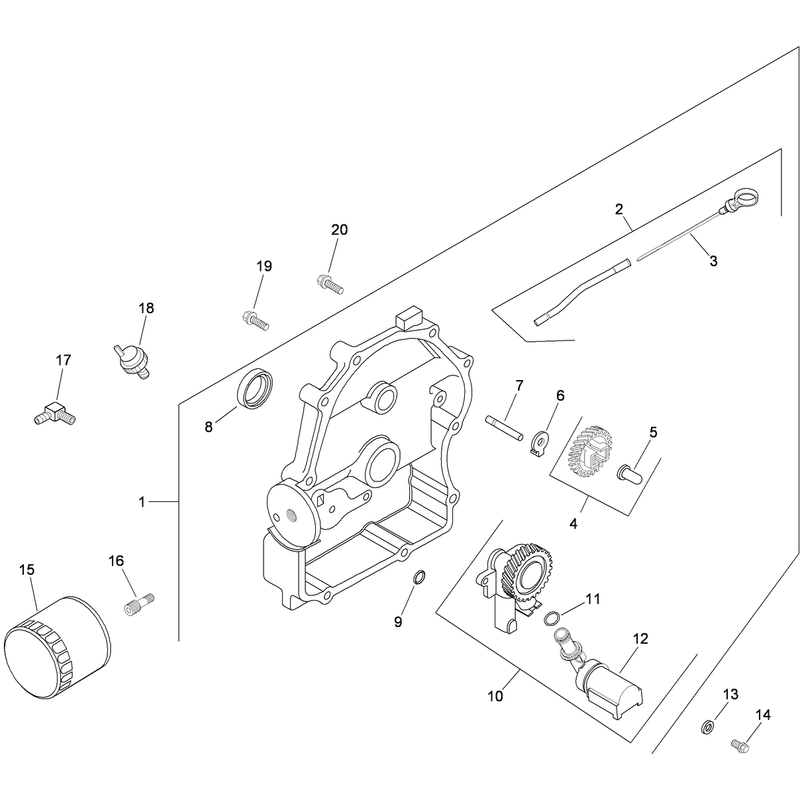 Oil Pan and Lubrication Assembly Kohler CH23S-76549