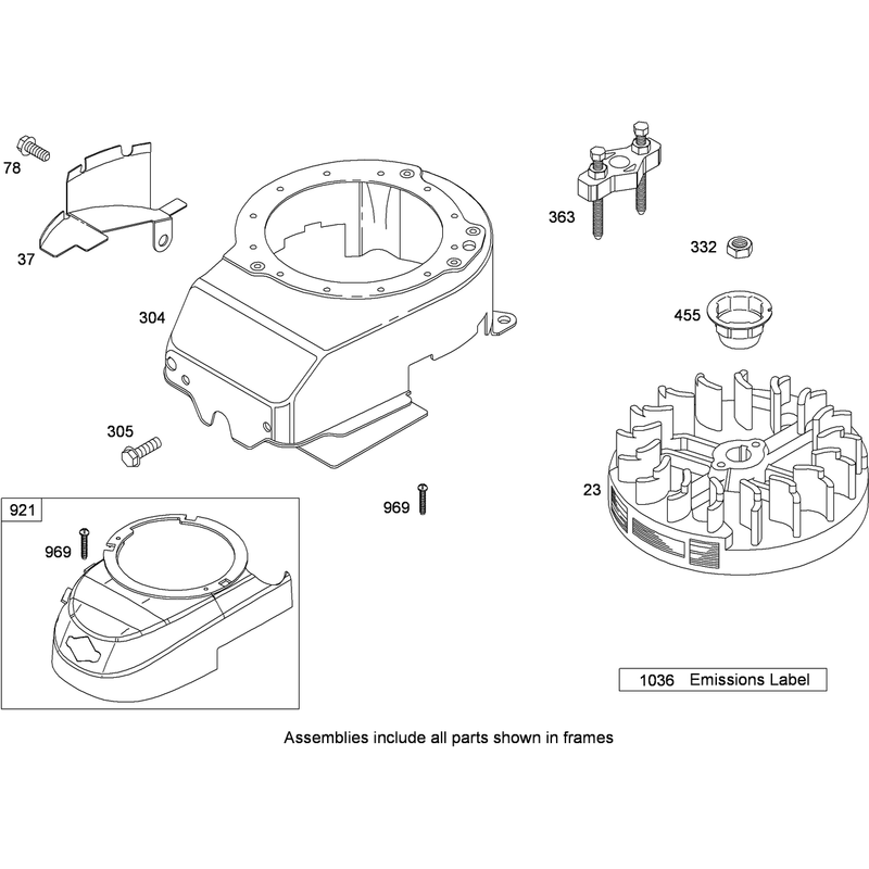 Blower Housing Assembly Briggs and Stratton 126T02-0236-B1