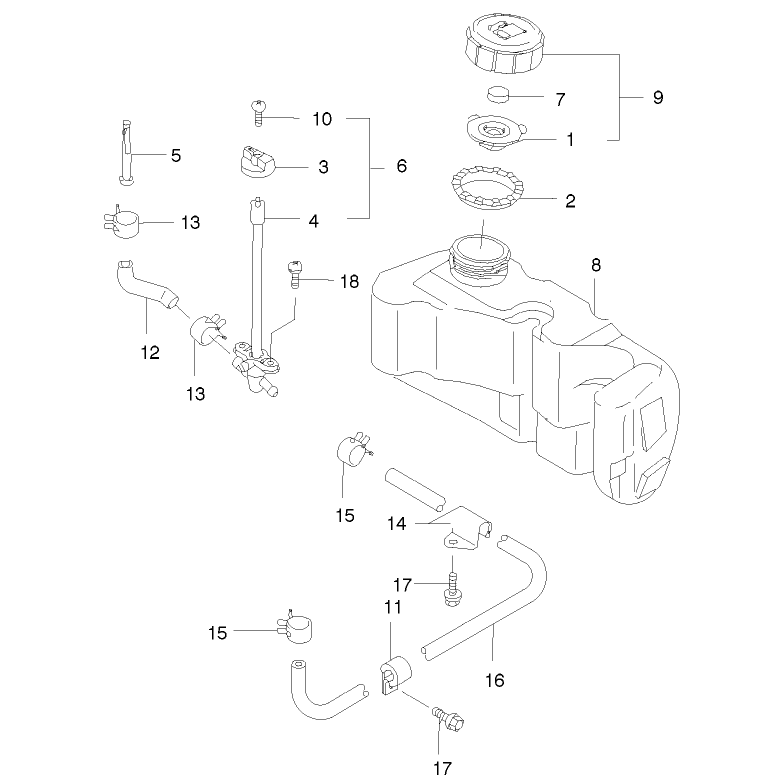 Fuel Tank and Fuel Valve Assembly