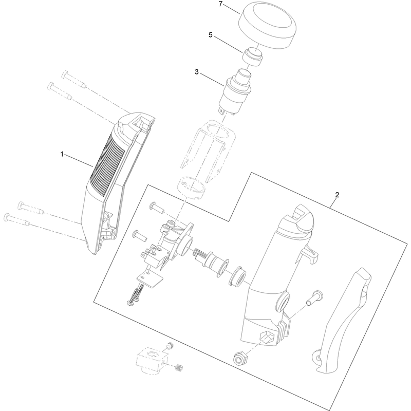 Two Button Handle Grip Assembly No 119-4587