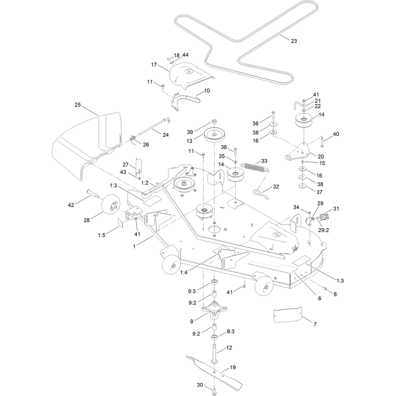 54in Deck and Decal Assembly