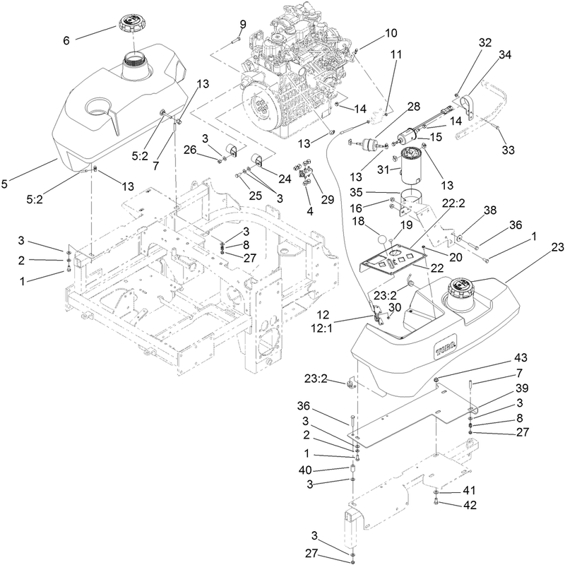 Fuel System and Throttle Control Assembly