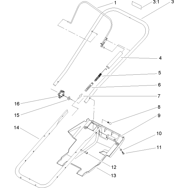 Handle and Lower Shroud Assembly