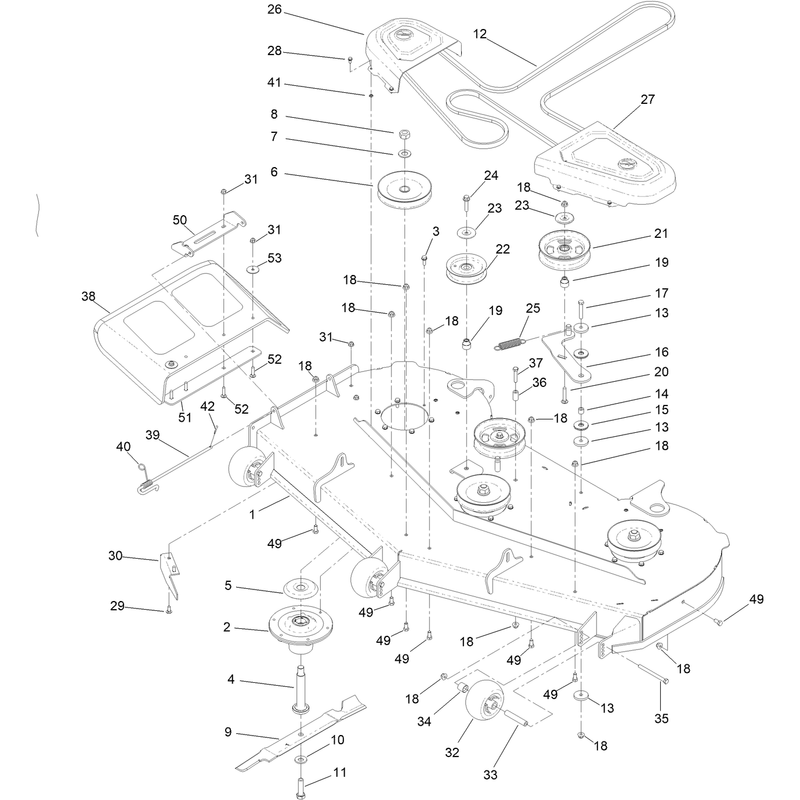 60 Inch Deck Assembly