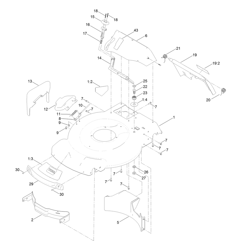 Deck Side Chute and Rear Door Assembly