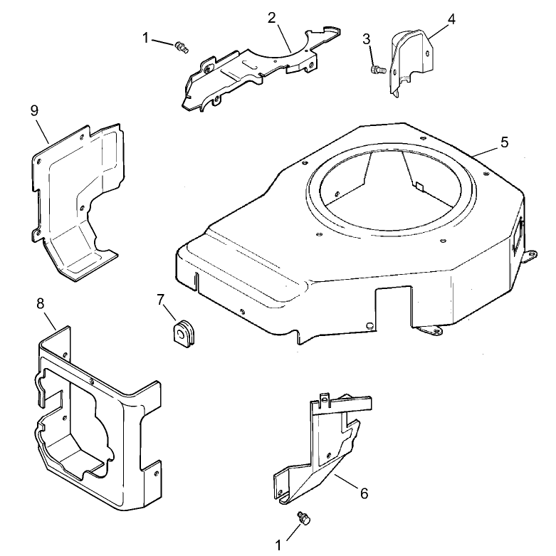 Blower Housing and Baffle Assembly Kohler CV15S-41620