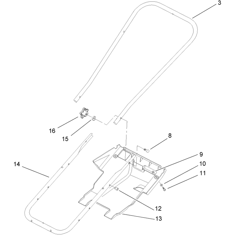 Handle and Lower Shroud Assembly