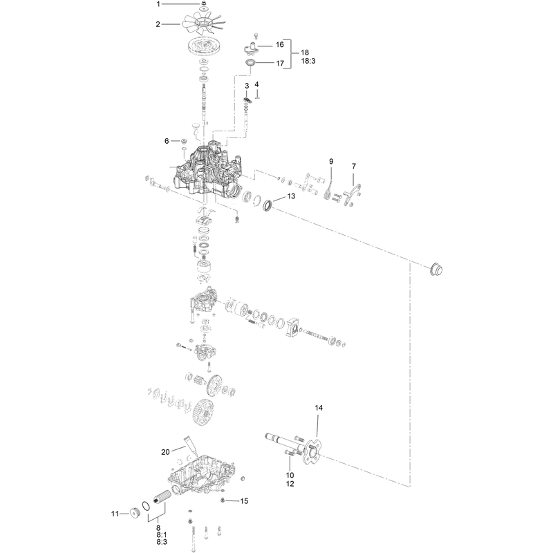 RH Transmission Assembly No 161-9807
