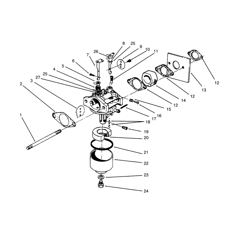 Carburetor Assembly Model No 47pr4-7
