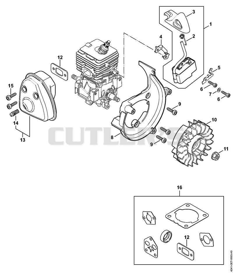 Ignition system, Muffler BG 86 C-E Z, BG 86-Z