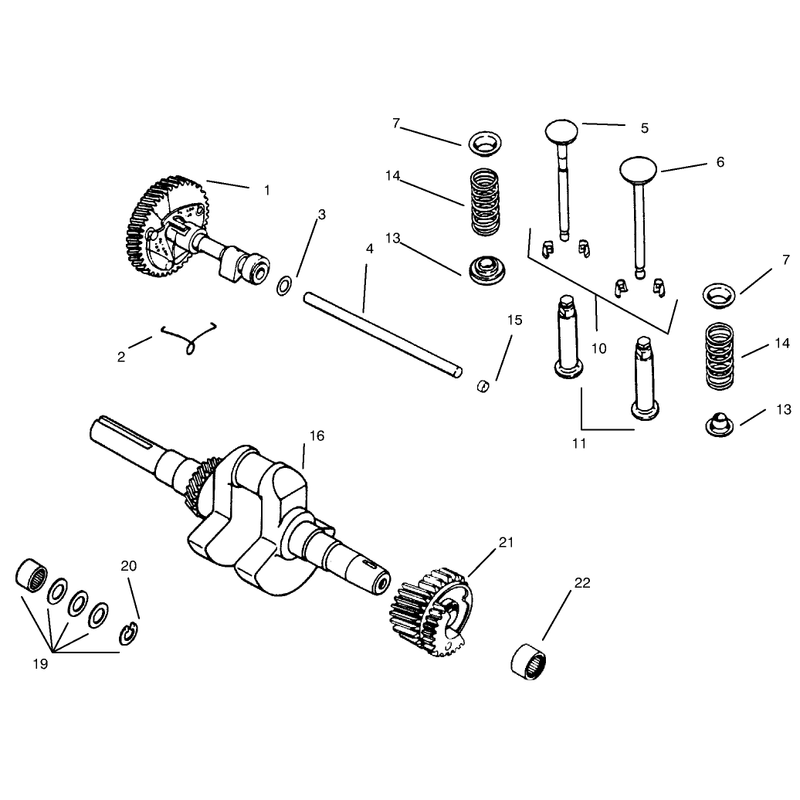 Camshaft Crankshaft and Valves