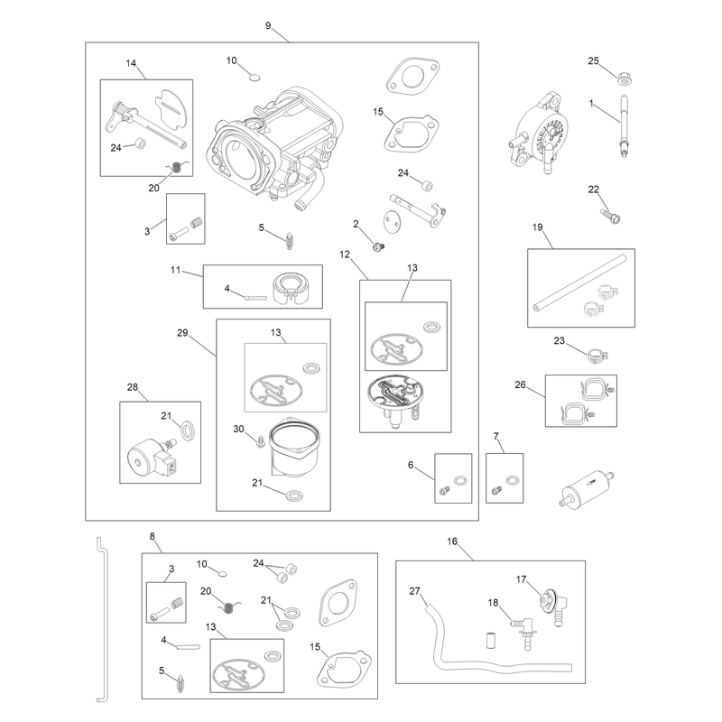 Carburetor and Fuel Assembly