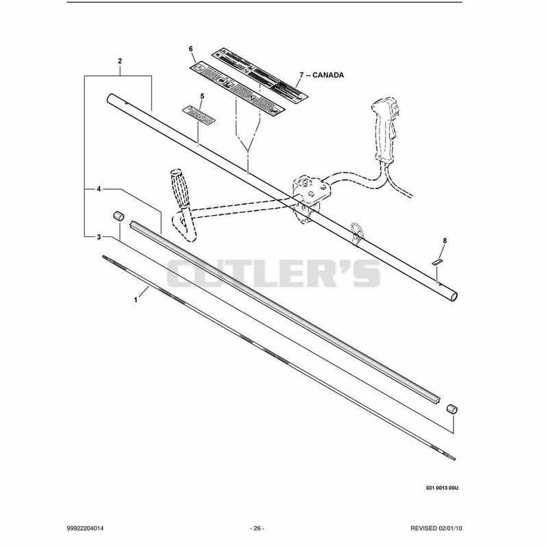 Main Pipe Assembly, Flexible Driveshaft