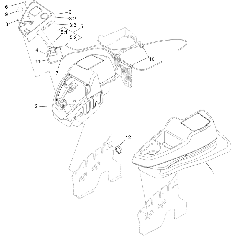 Fender, Console and Control Assembly
