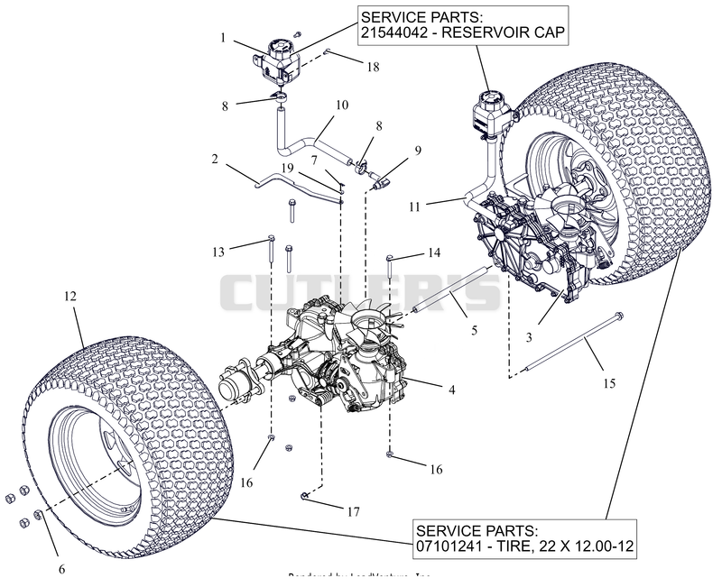 Rear Tires And Transaxles - 60"