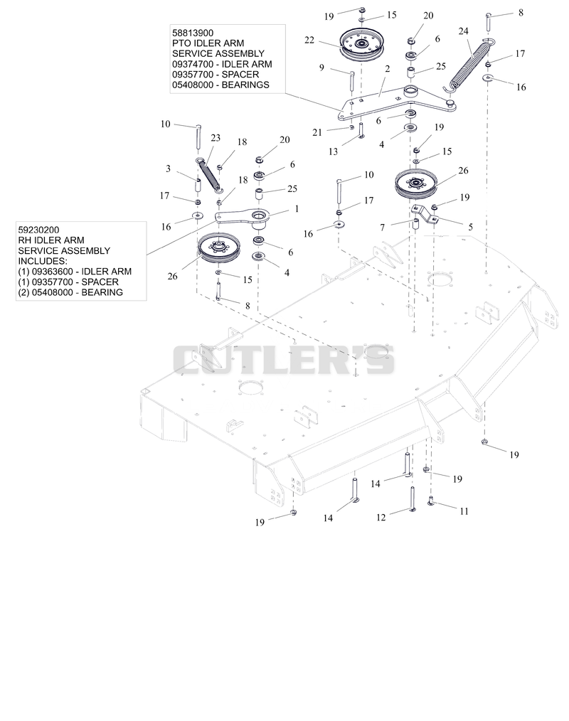 Deck Drive Idlers - 52" And 60"
