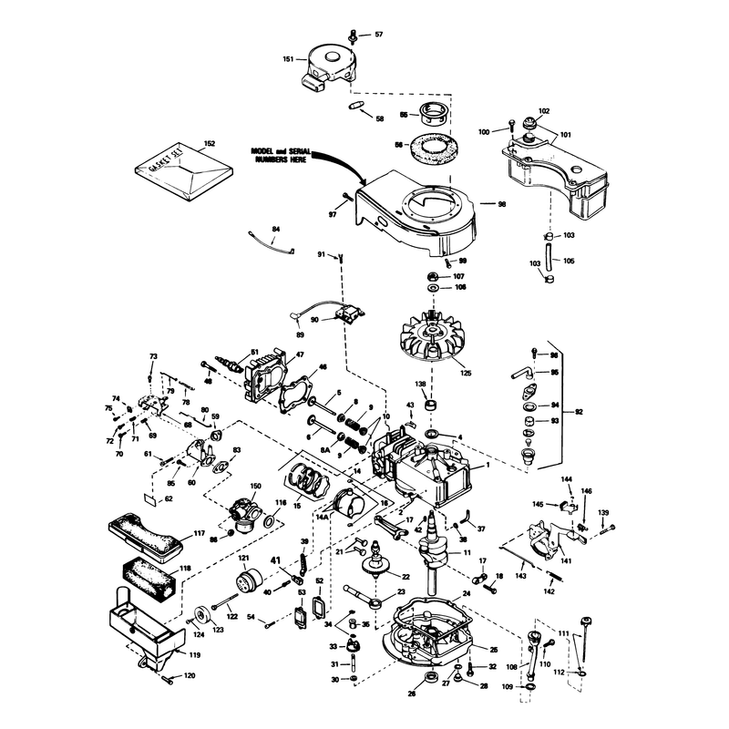 Engine Tecumseh Model No Tvs100-44001