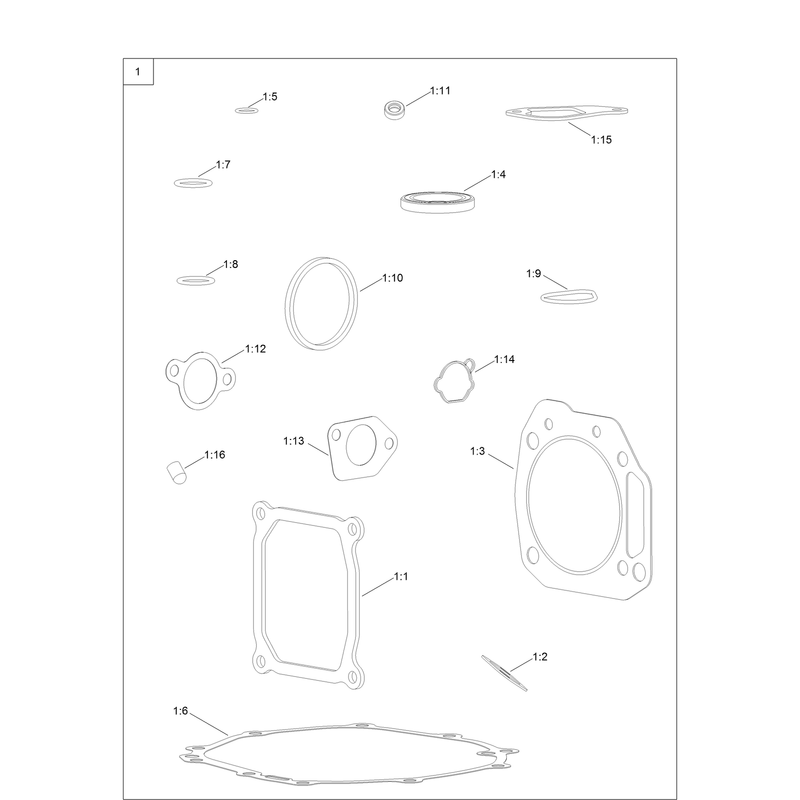 Gasket and Seal Kit  Engine Assembly No. 121-0412
