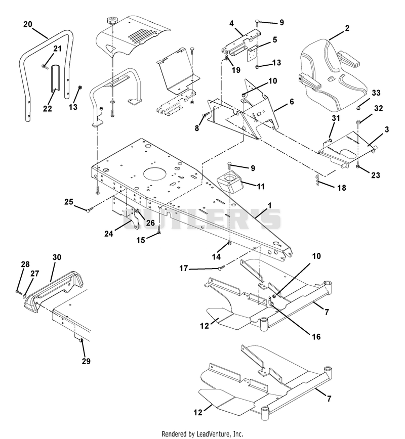 Frame, Hood And Seat