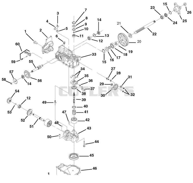 Hydrostatic Transaxle - Left S/N 000101 - 000999