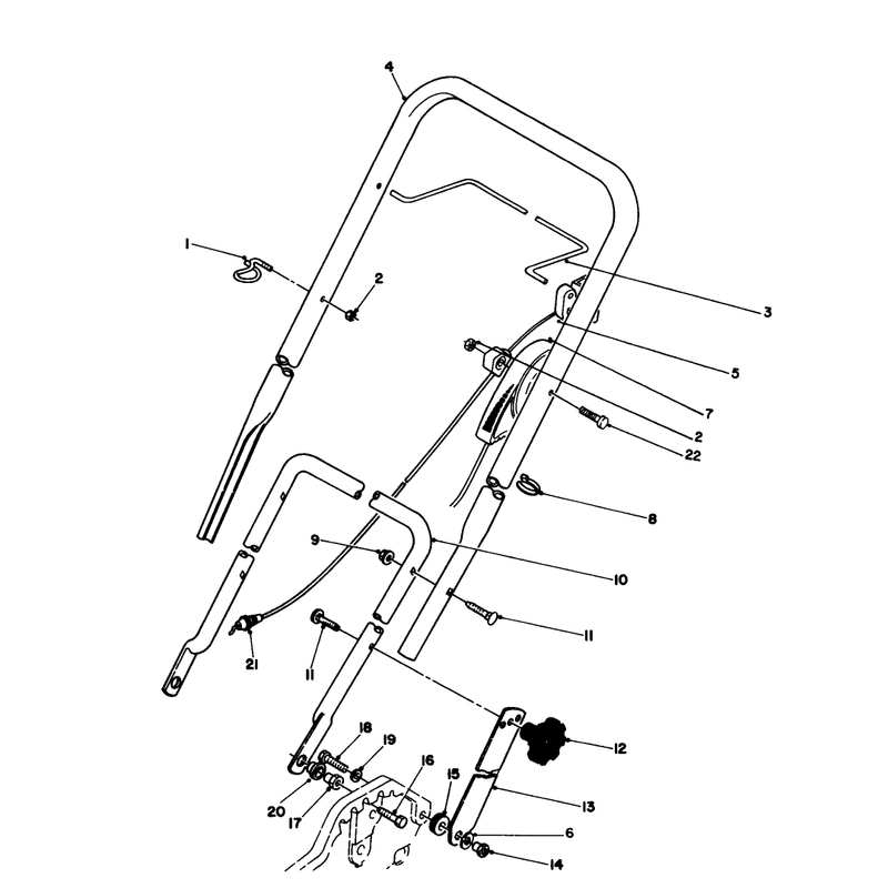 Handle and Throttle Control Assembly