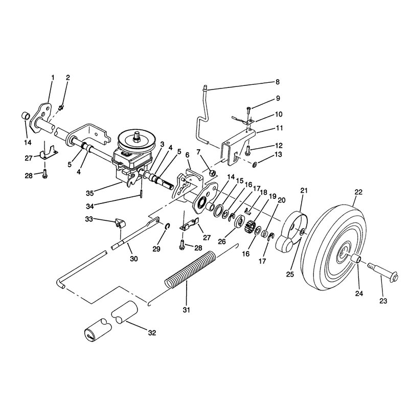 S P Rear Axle Assembly