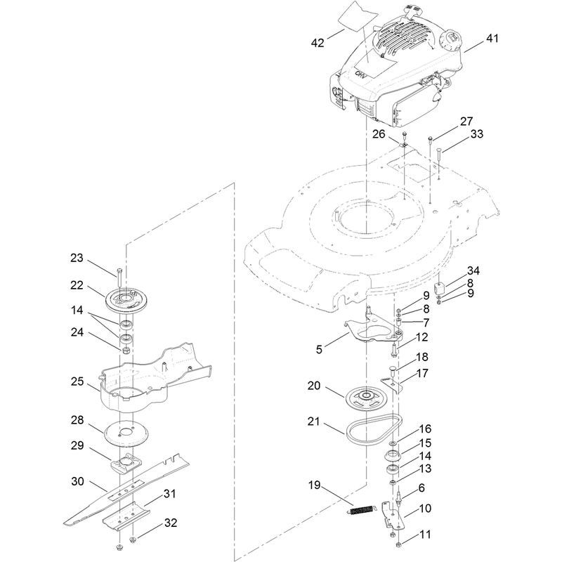 Engine and Blade Assembly