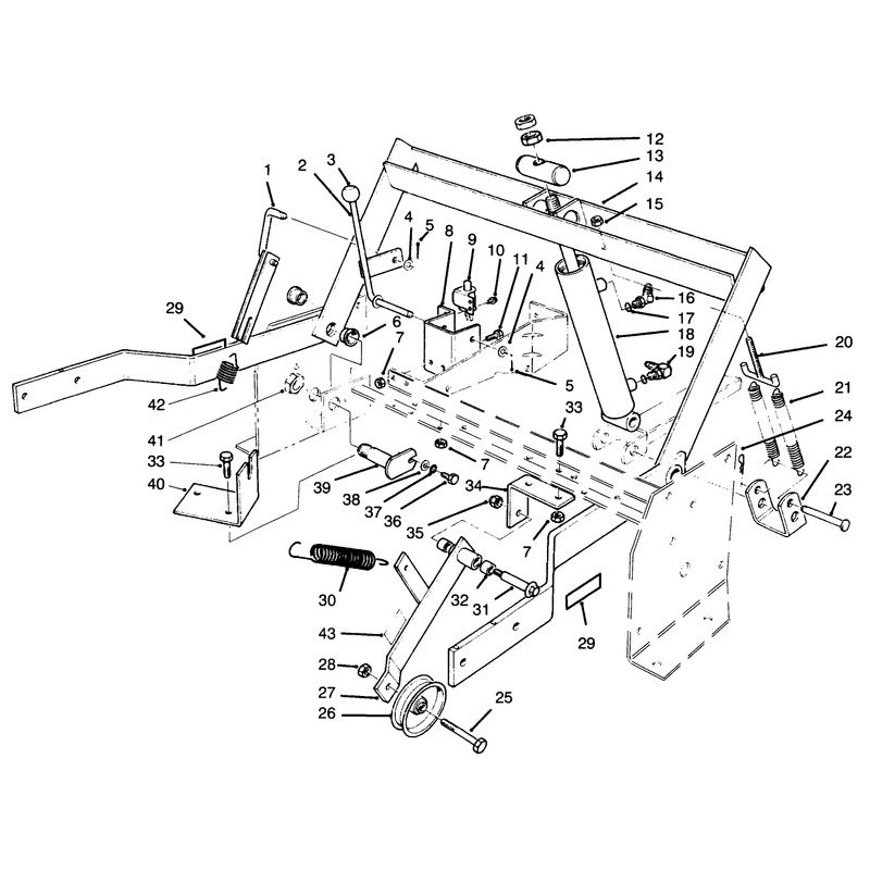 Parking Brake and Lift Frame Assembly