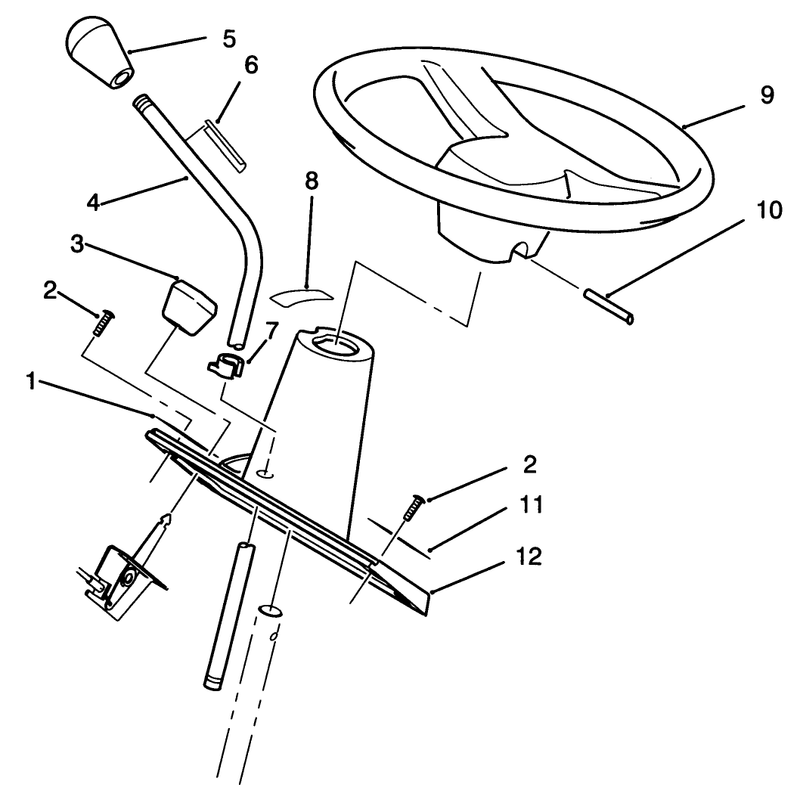 Steering Wheel and Console Assembly