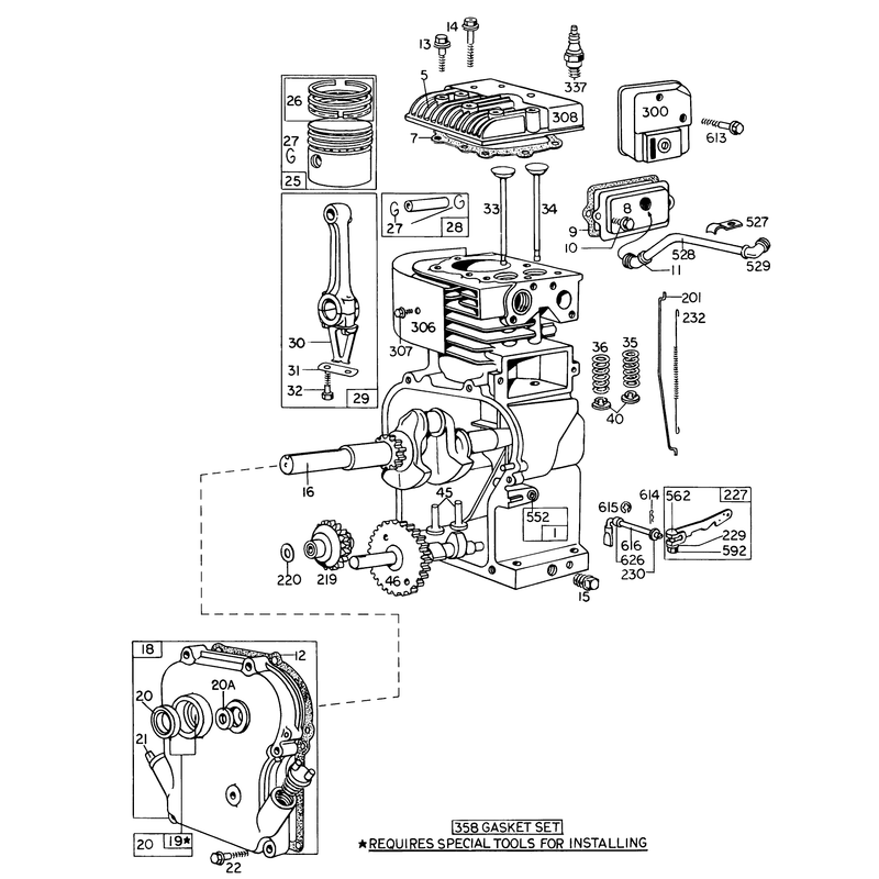 Engine Model No. 100292 Type 0245-07 Briggs & Stratton