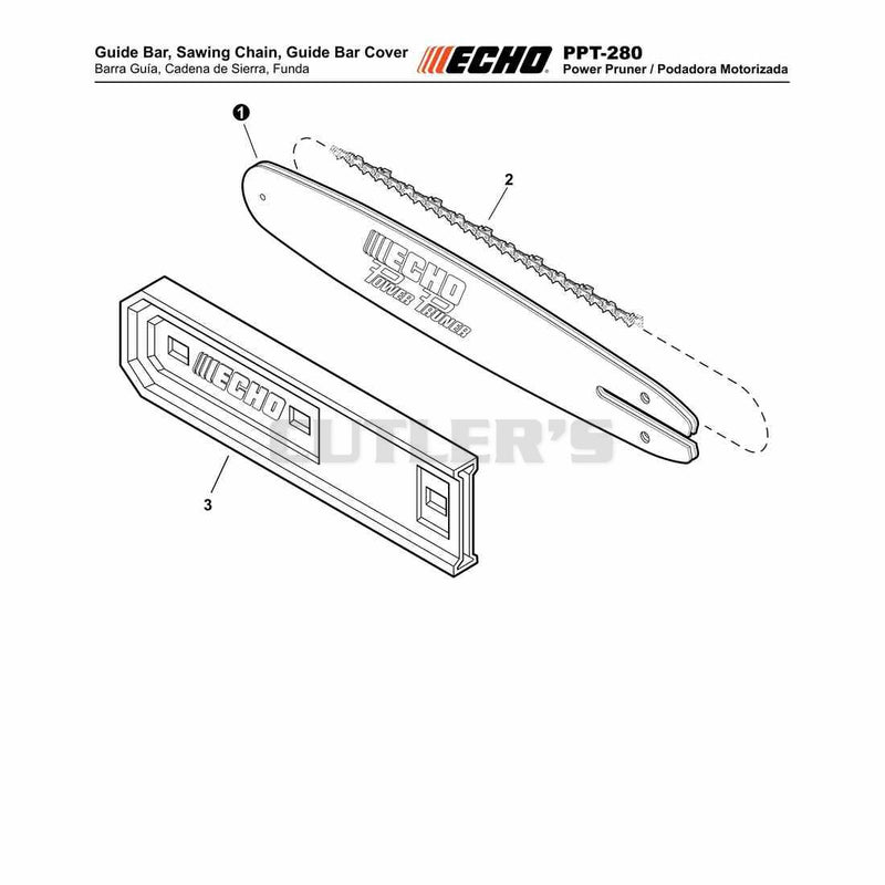 Guide Bar, Sawing Chain, Guide Bar Cover