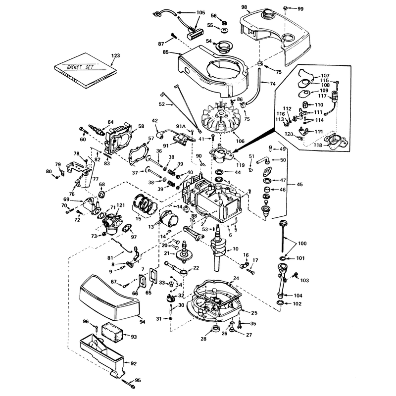 Engine Tecumseh Model No Tnt 100-10060c