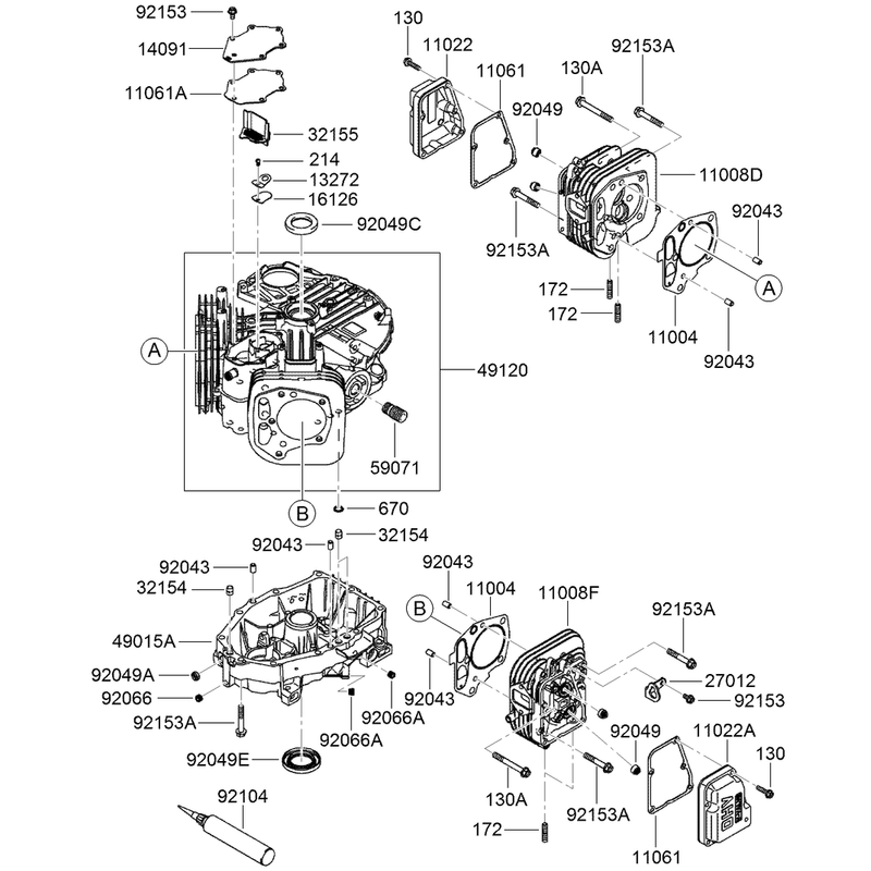 Cylinder and Crankcase Assembly
