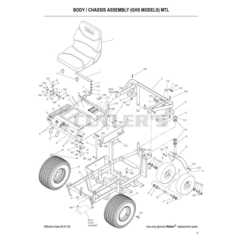 Body Chassis Assembly GHS Models MTL