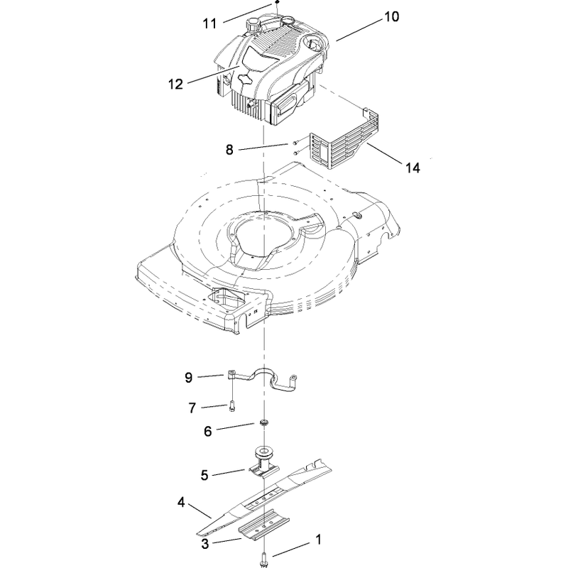 Engine and Blade Assembly