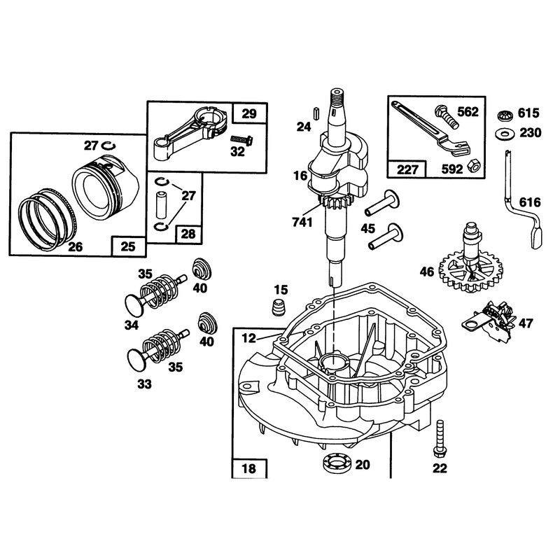 Engine Briggs and Stratton Model 122702-0182-01