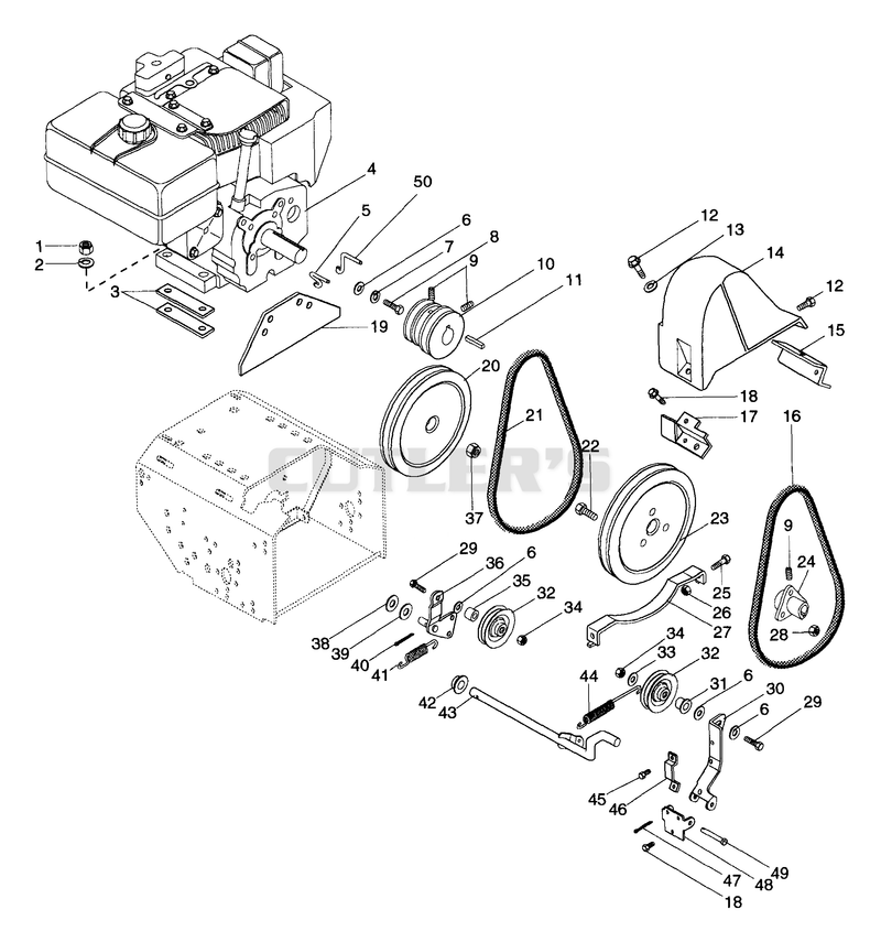 Engine And Belt Drive