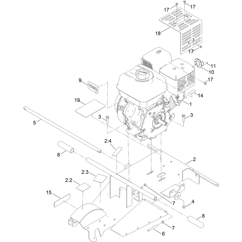 Engine and Frame Assembly