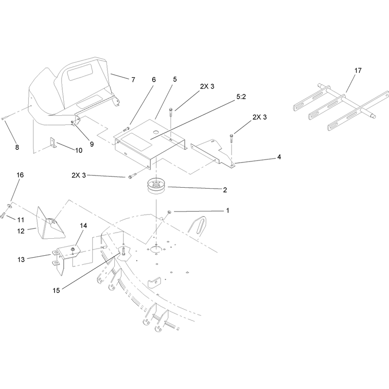 42in Deck Component Assembly