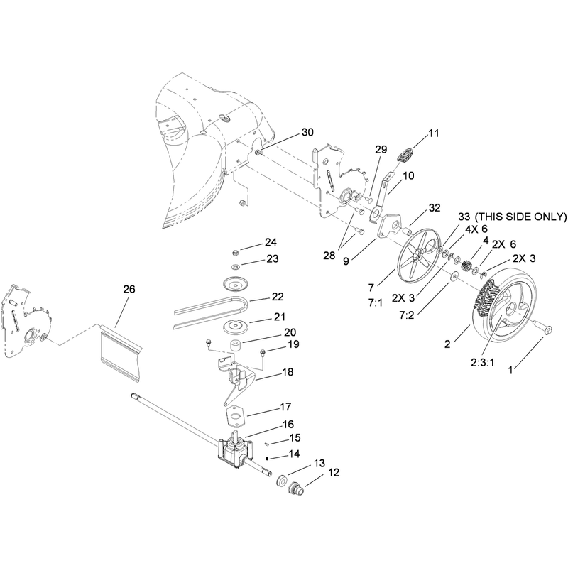 Rear Axle and Transmission Assembly