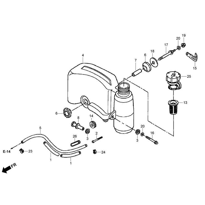 Fuel Tank Assembly Honda GXV160UH2-A1T
