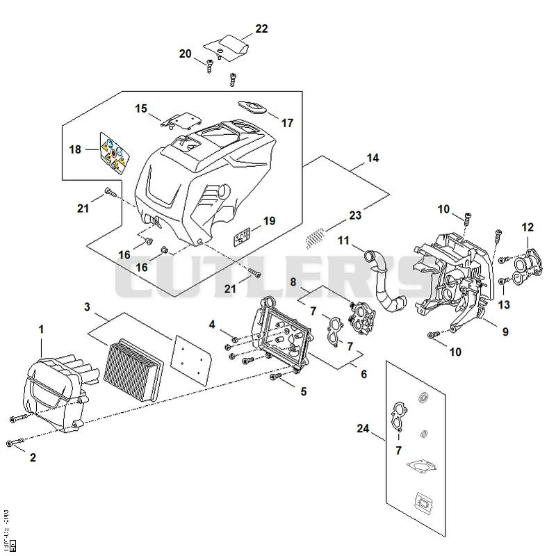 Air filter, Shroud
