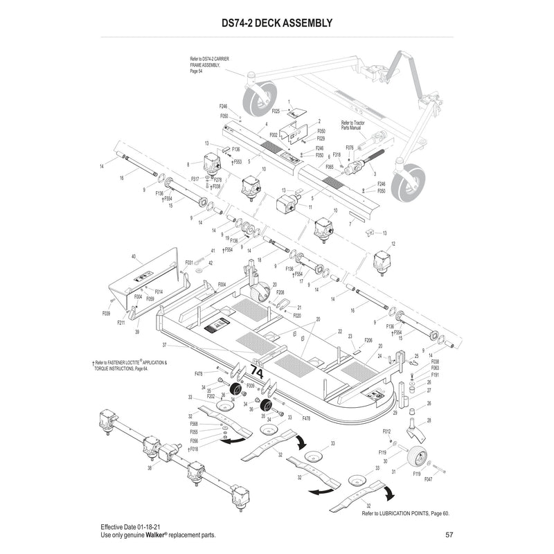 DS74-2 DECK ASSEMBLY