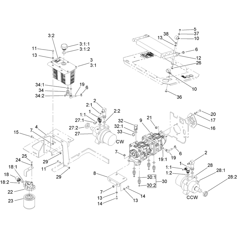 Hydraulic Tank Motor and Pump Assembly