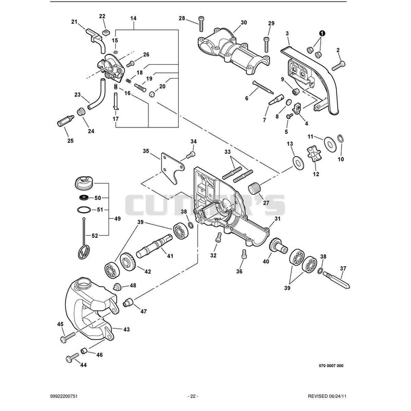 Gear Case, Auto-Oiler