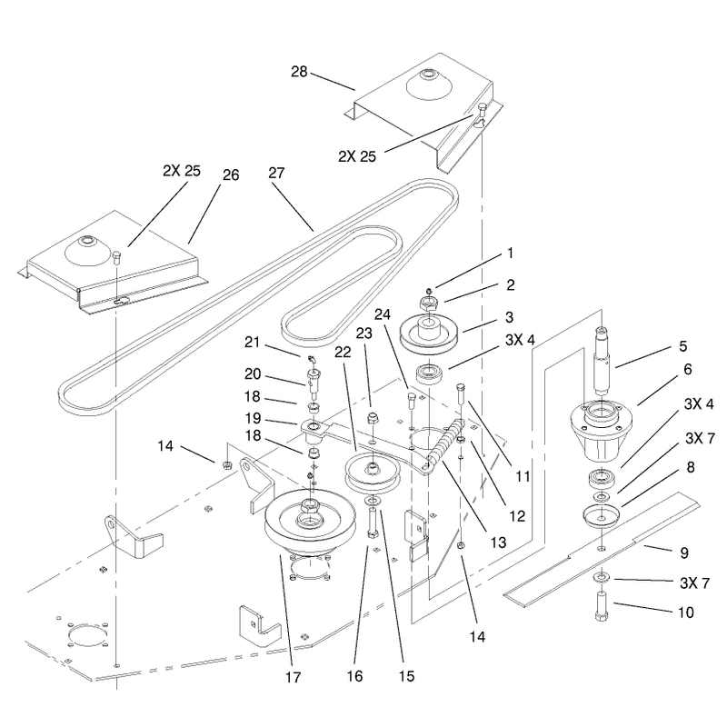 Spindle and Blade Assembly