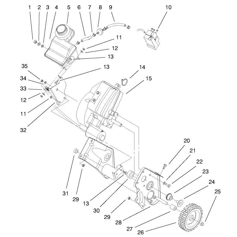 Engine and Frame Assembly