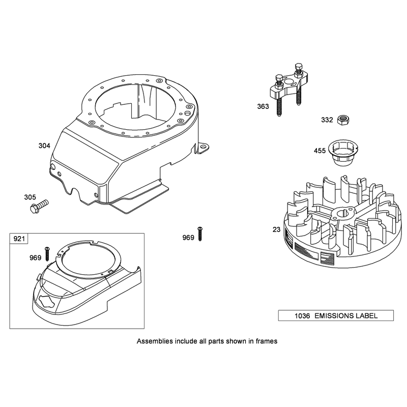 Blower Housing Assembly Briggs and Stratton 126T05-0933-B1