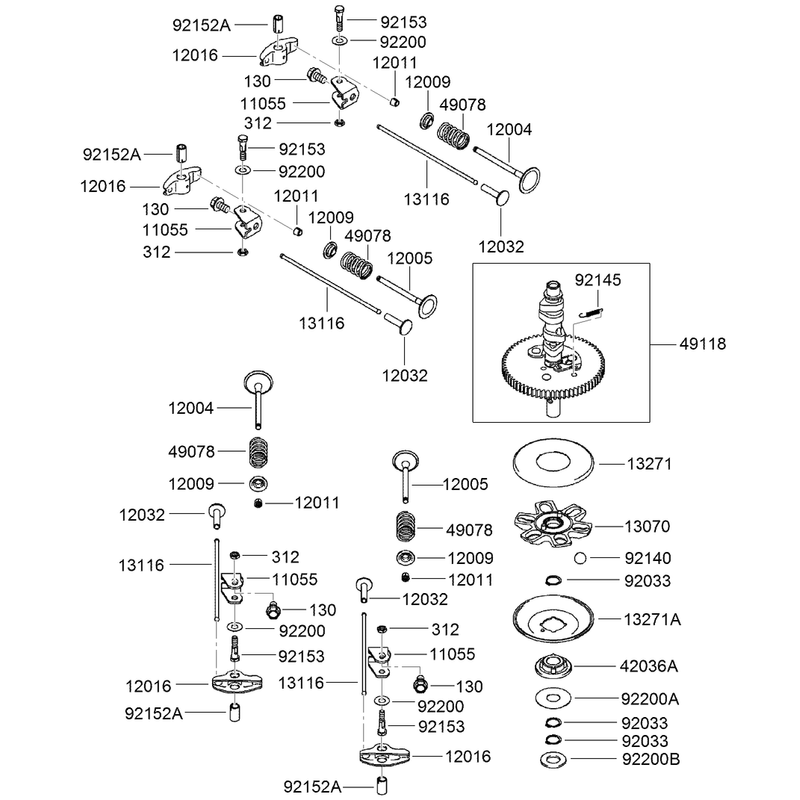 Valve and Camshaft Assembly